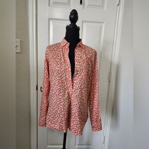 J. Crew Red Floral Button Down Shirt 2